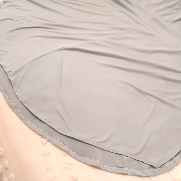 Entro Long Maxi Dress 2X Lt Blue V-neck Oversized Short Sleeve Jersey Knit - Picture 9 of 9